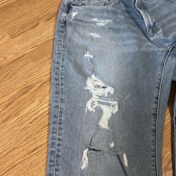 Abercrombie Athletic Skinny Stretch Jeans size 33/32 distressed with holes - Picture 2 of 11